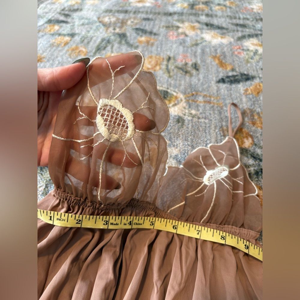 Vintage Union Made Night Gown Lingerie SEMISHEER Lace JM Towne & Co - Picture 4 of 8